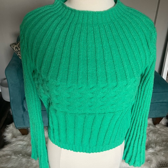 Ribbed Knit Sweater with Flare Sleeves - Picture 2 of 6